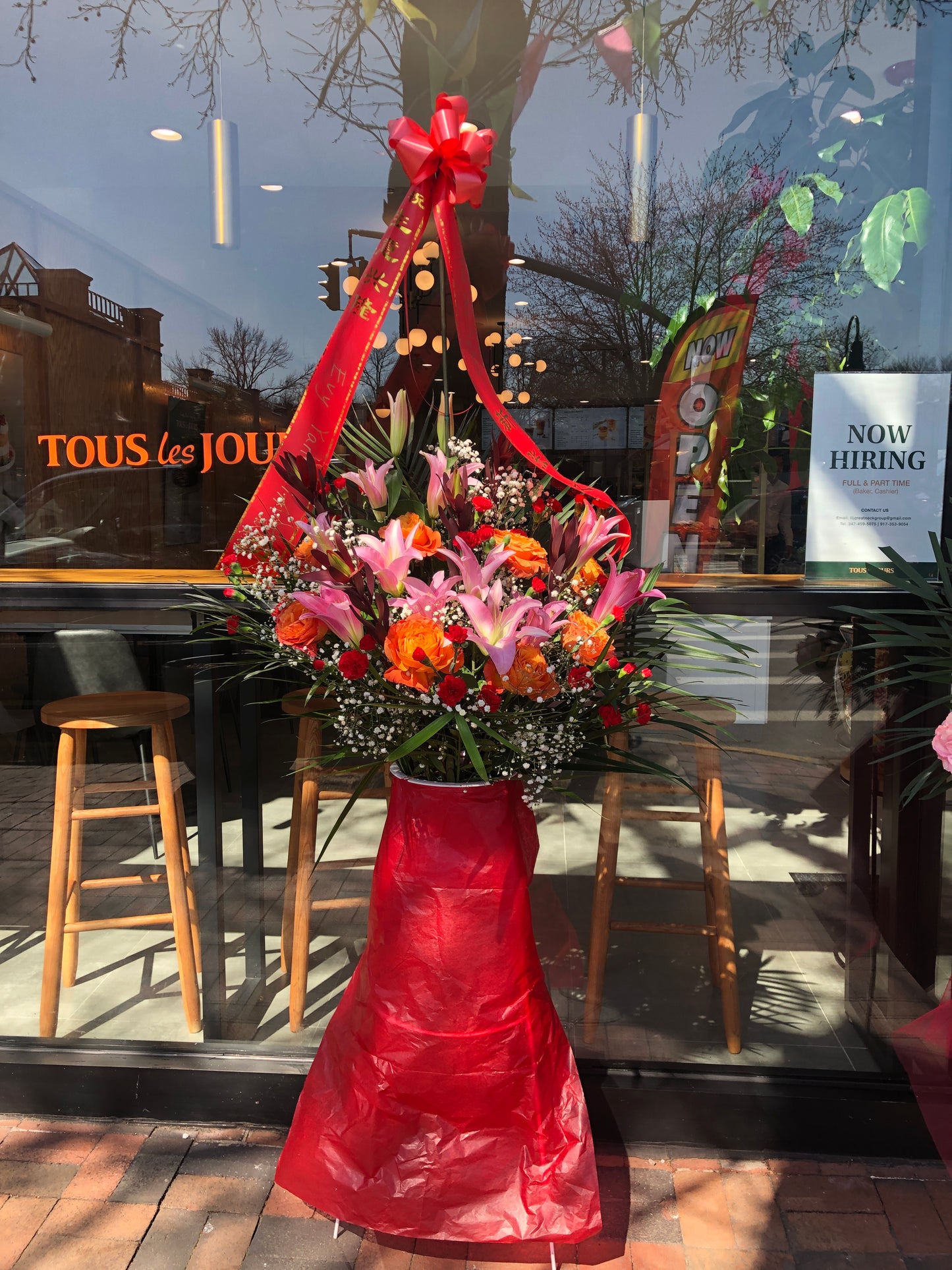 Grand Opening Flower Bouquet Metal Stander