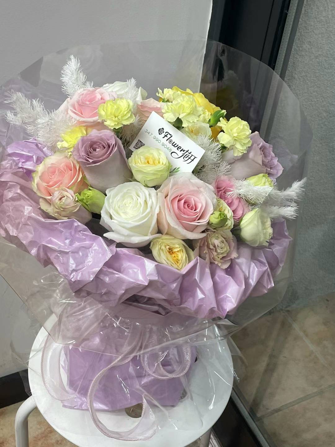 88 圆形田园风花束
