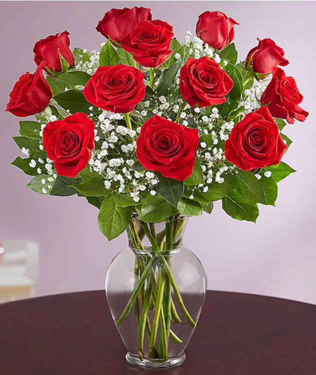B59P Long Stem Red Rose Bouquet 12