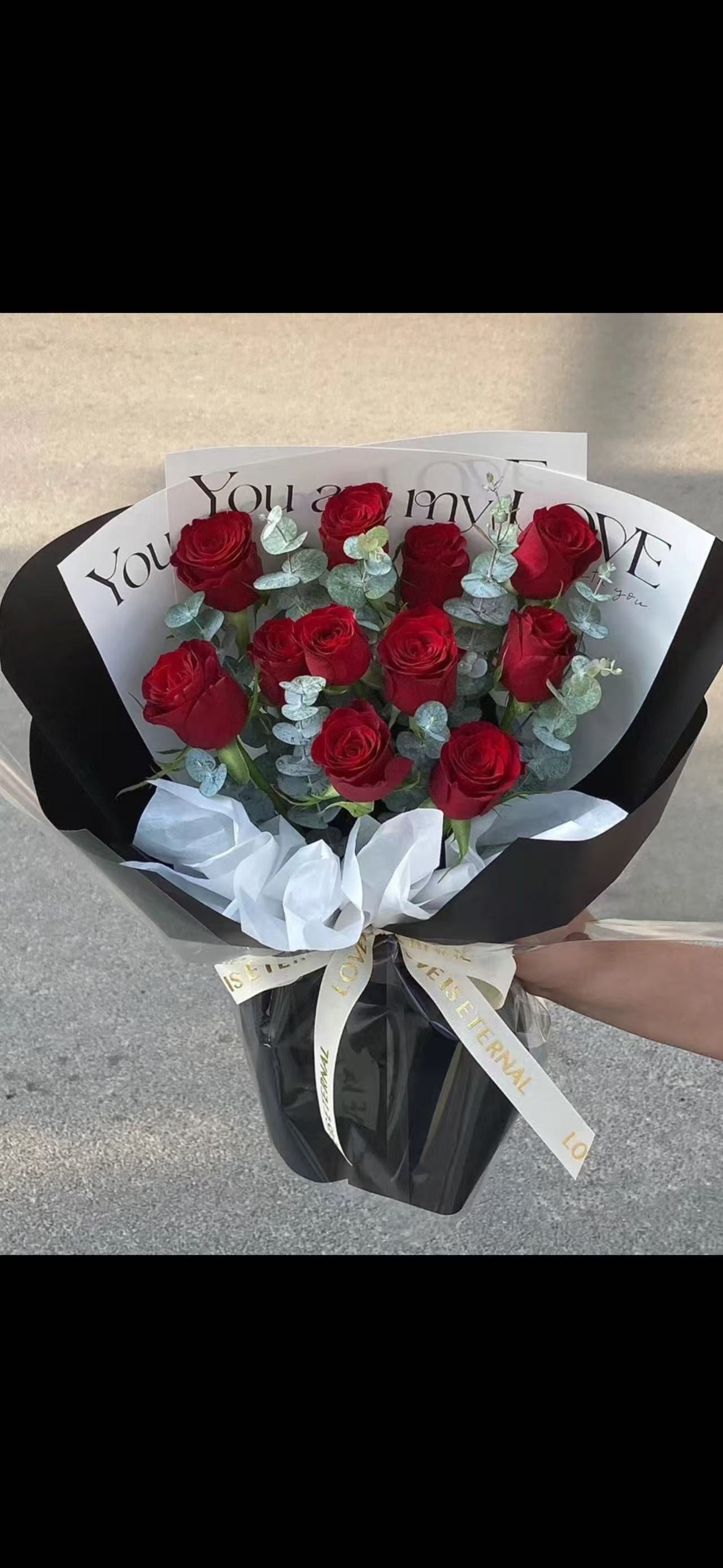 情人节红玫瑰 Red Rose Valentine's Bouquet Chinatown